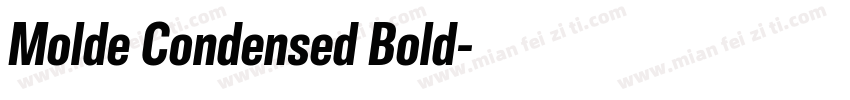 Molde Condensed Bold字体转换